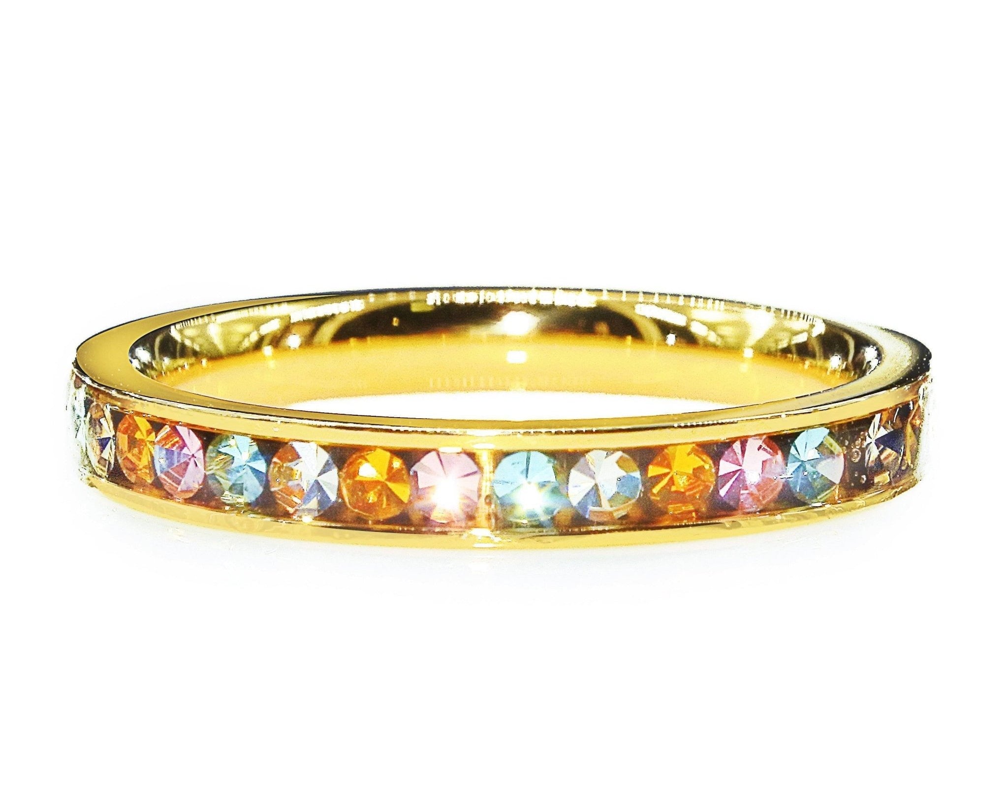 Rainbow Crystal Ring - Rings by Belle Fever