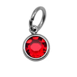 Silver Hanging Birthstone Charm - Options Variants