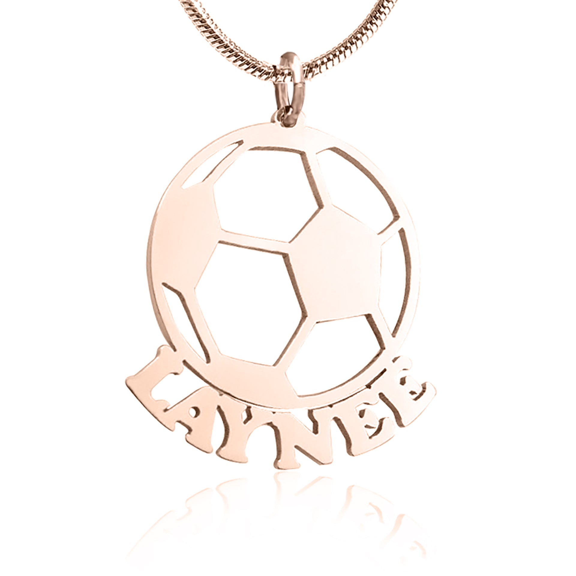Soccerball Name Necklace - Name Necklaces by Belle Fever