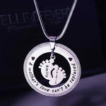 Sparkling Cant Be Replaced Necklace - Single Feet - Mothers Jewellery by Belle Fever