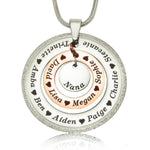 Sparkling Circles of Loved Ones Personalised Necklace - Mothers Jewellery by Belle Fever