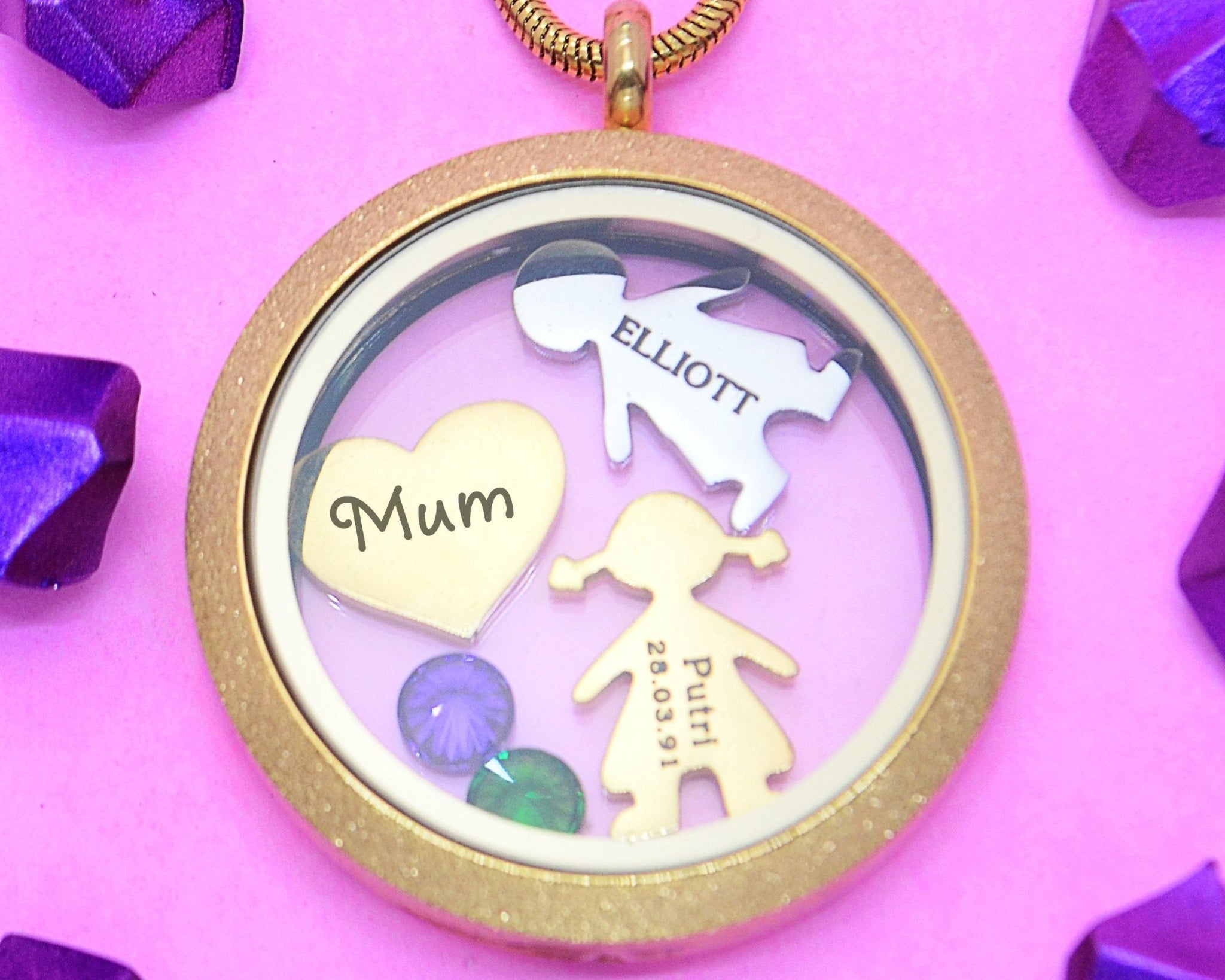 Sparkling Dream Locket Necklace - Floating Dream Lockets by Belle Fever