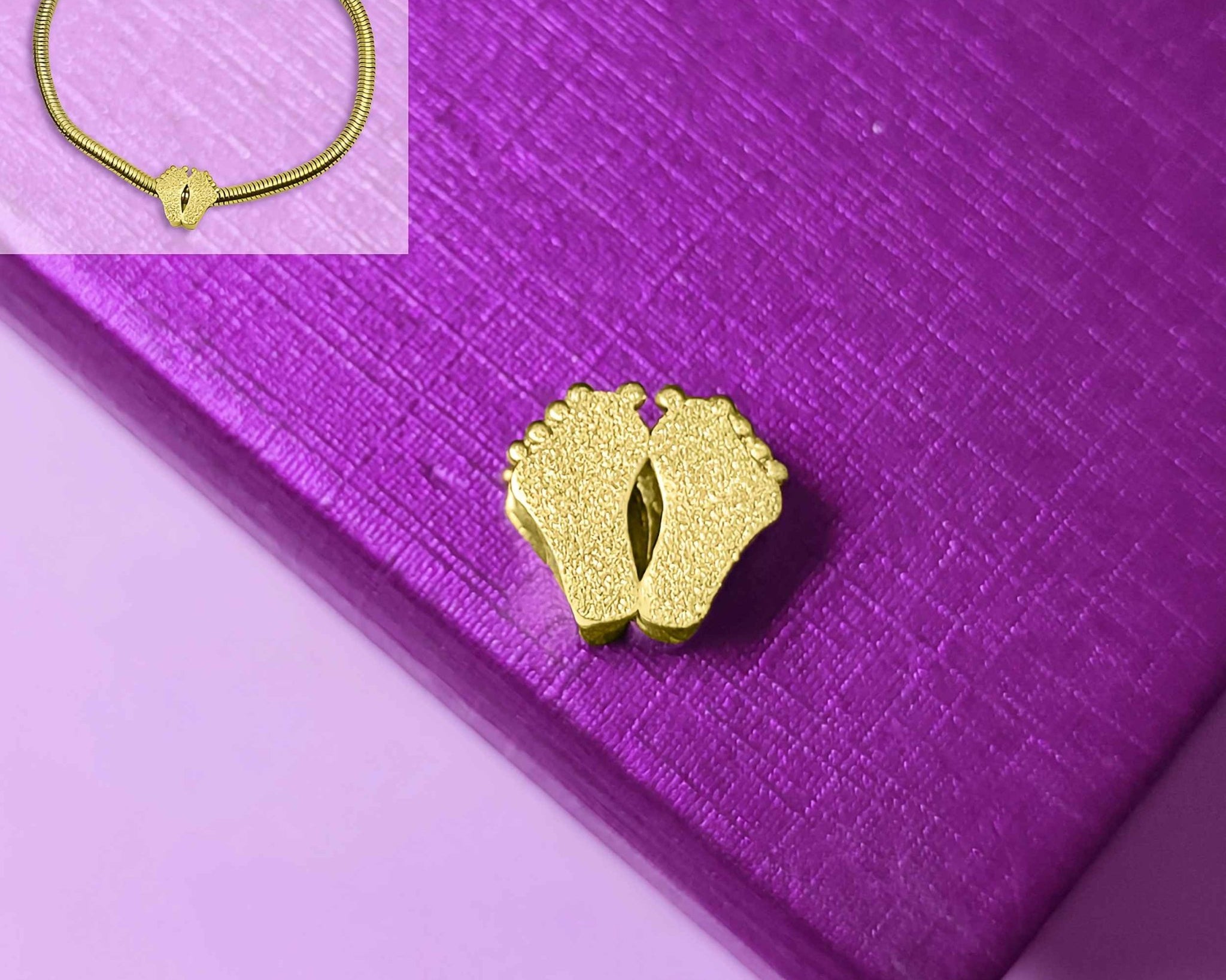 Sparkling Feet Charm for Moment Bracelet - Moments Charm Bracelets by Belle Fever