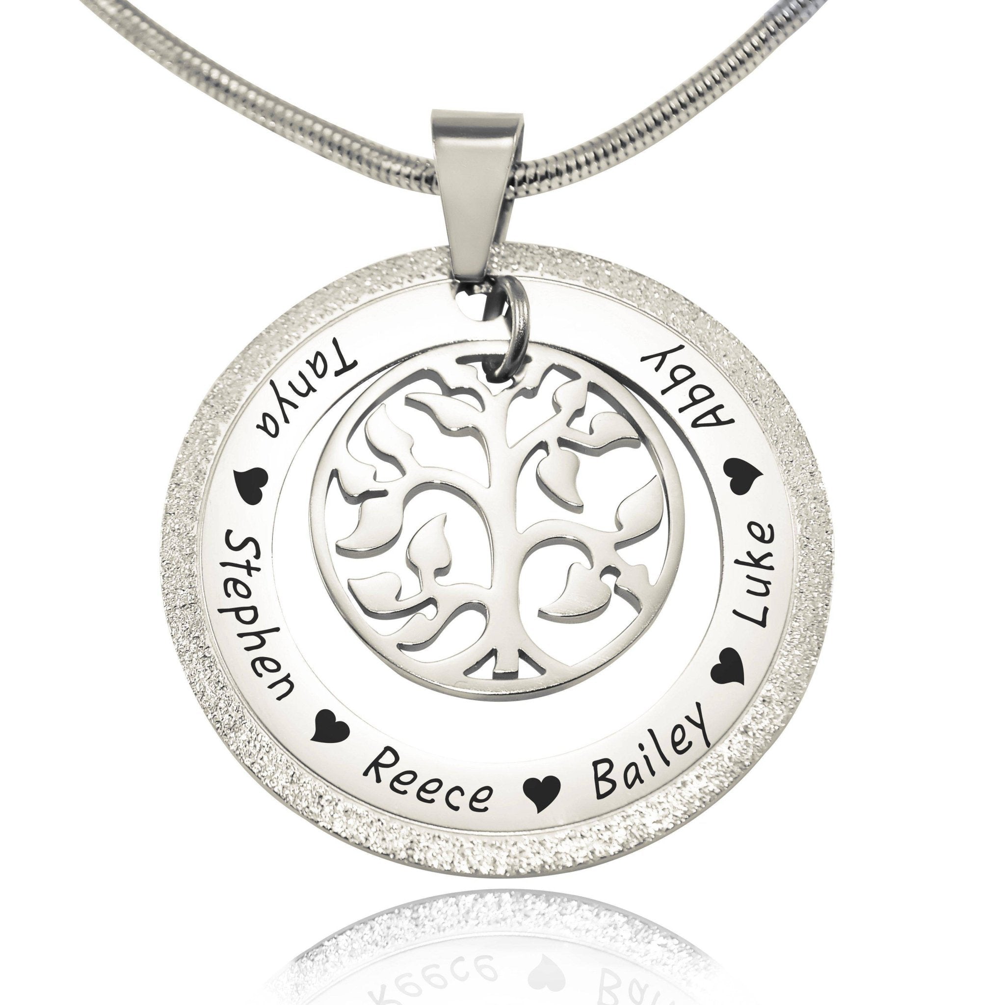 Sparkling My Family Tree Necklace - Family Tree Necklaces by Belle Fever