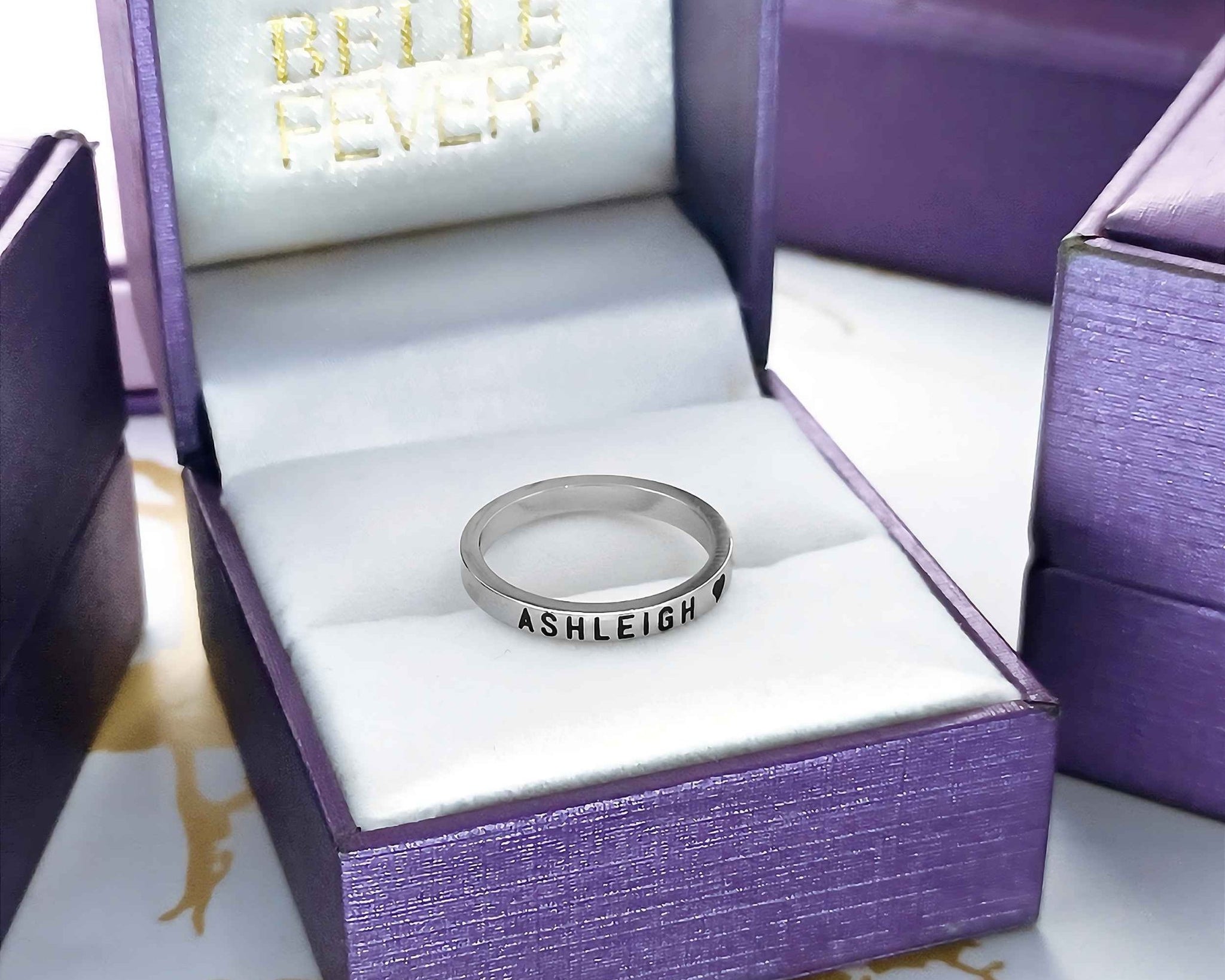 Stackable Personalised Classic Ring - Rings by Belle Fever