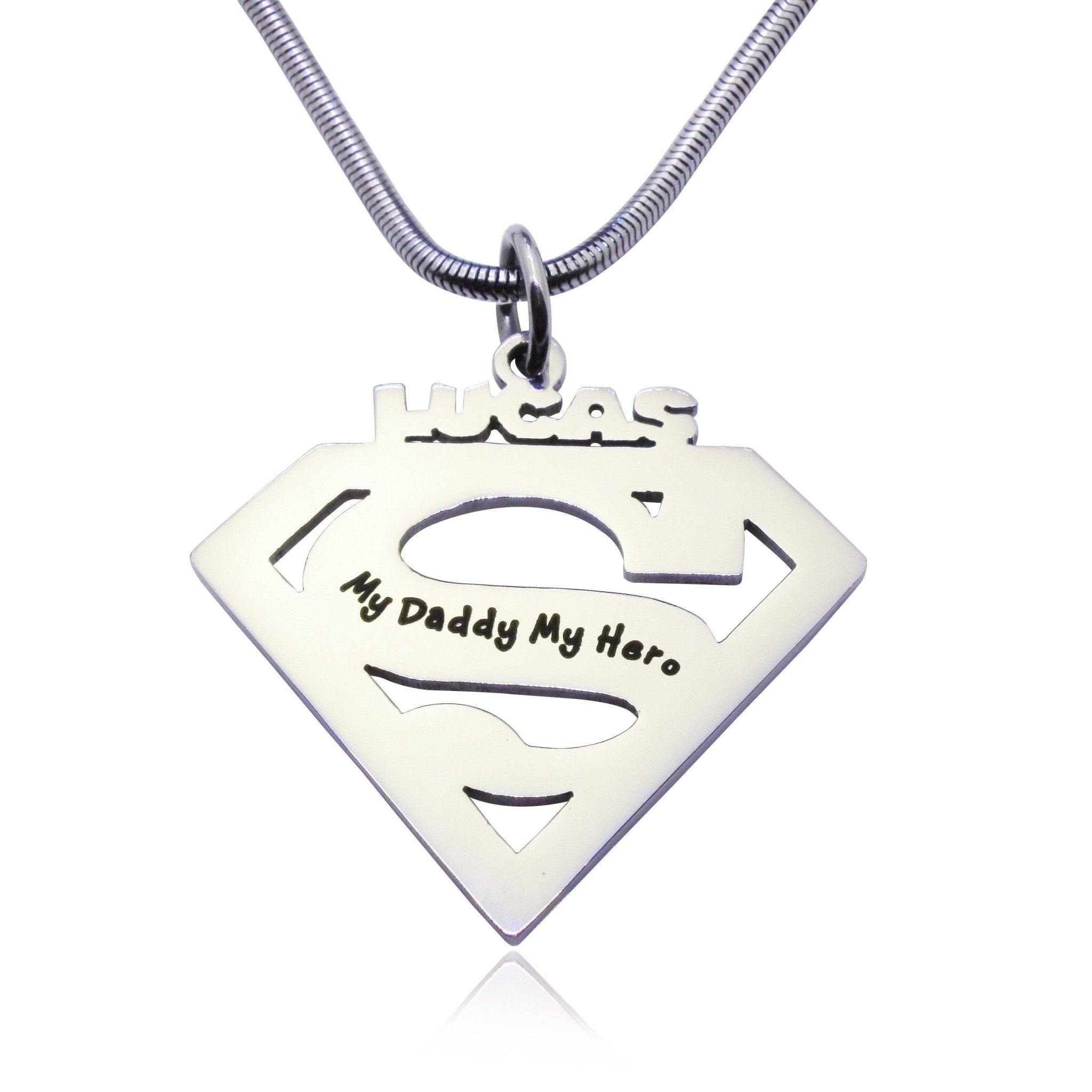 Super Hero Man Name Necklace - Name Necklaces by Belle Fever
