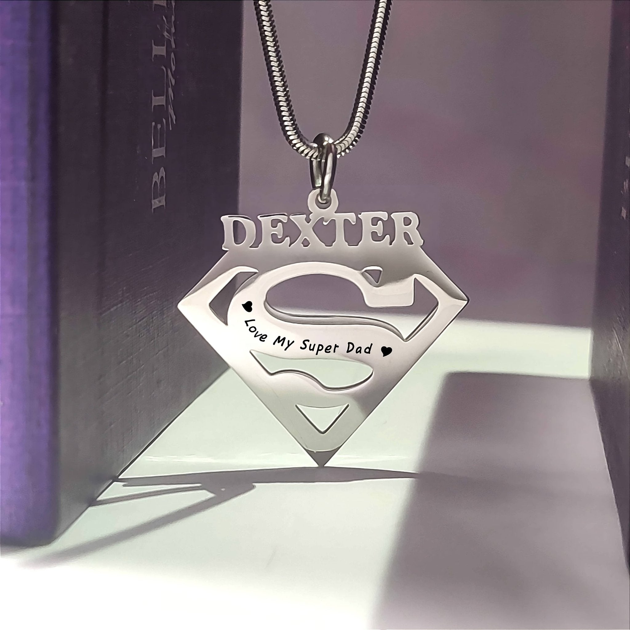 Super Hero Man Name Necklace - Name Necklaces by Belle Fever