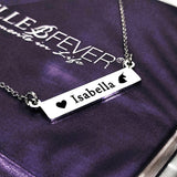 The Jess Name Bar Necklace - Name Necklaces by Belle Fever