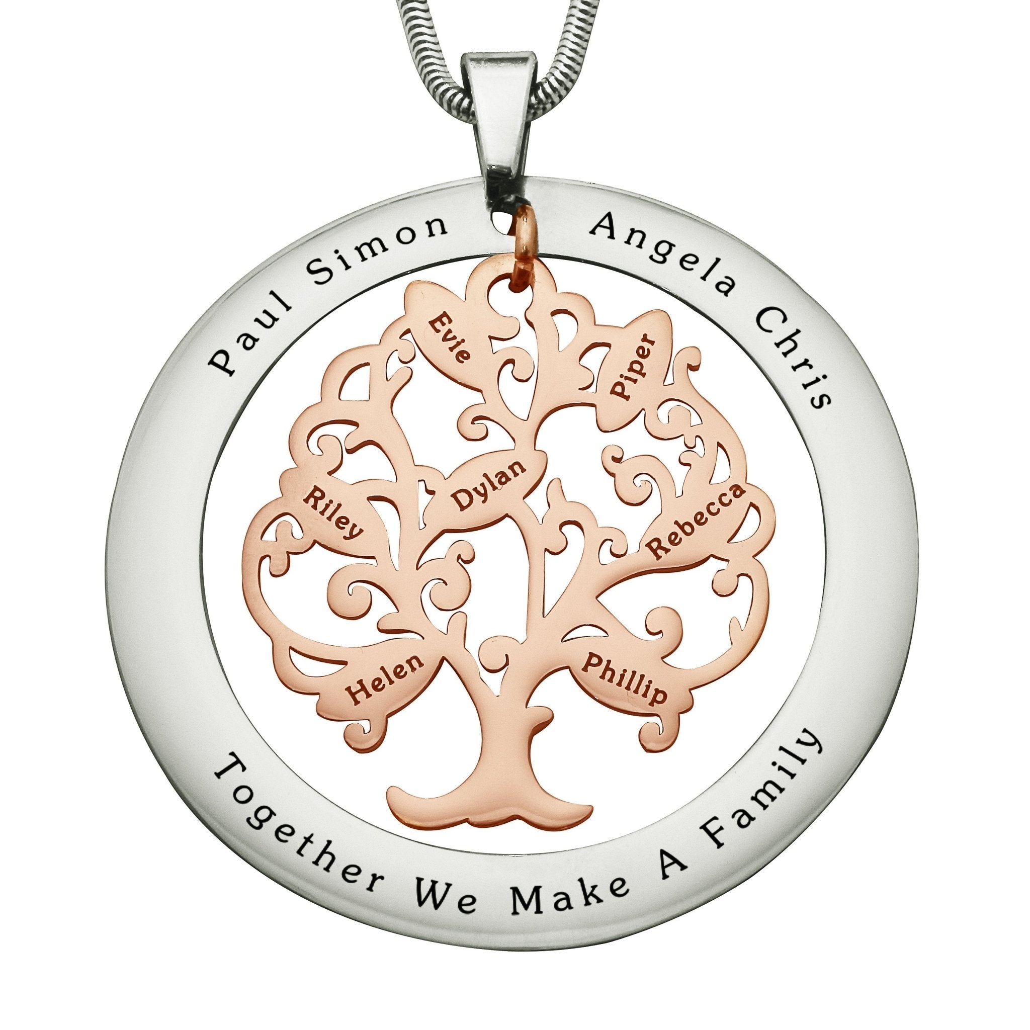 Tree of My Life Washer | Personalised Necklace - Family Tree Necklaces by Belle Fever