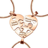 Triple Heart Puzzle - Puzzle Jewellery by Belle Fever