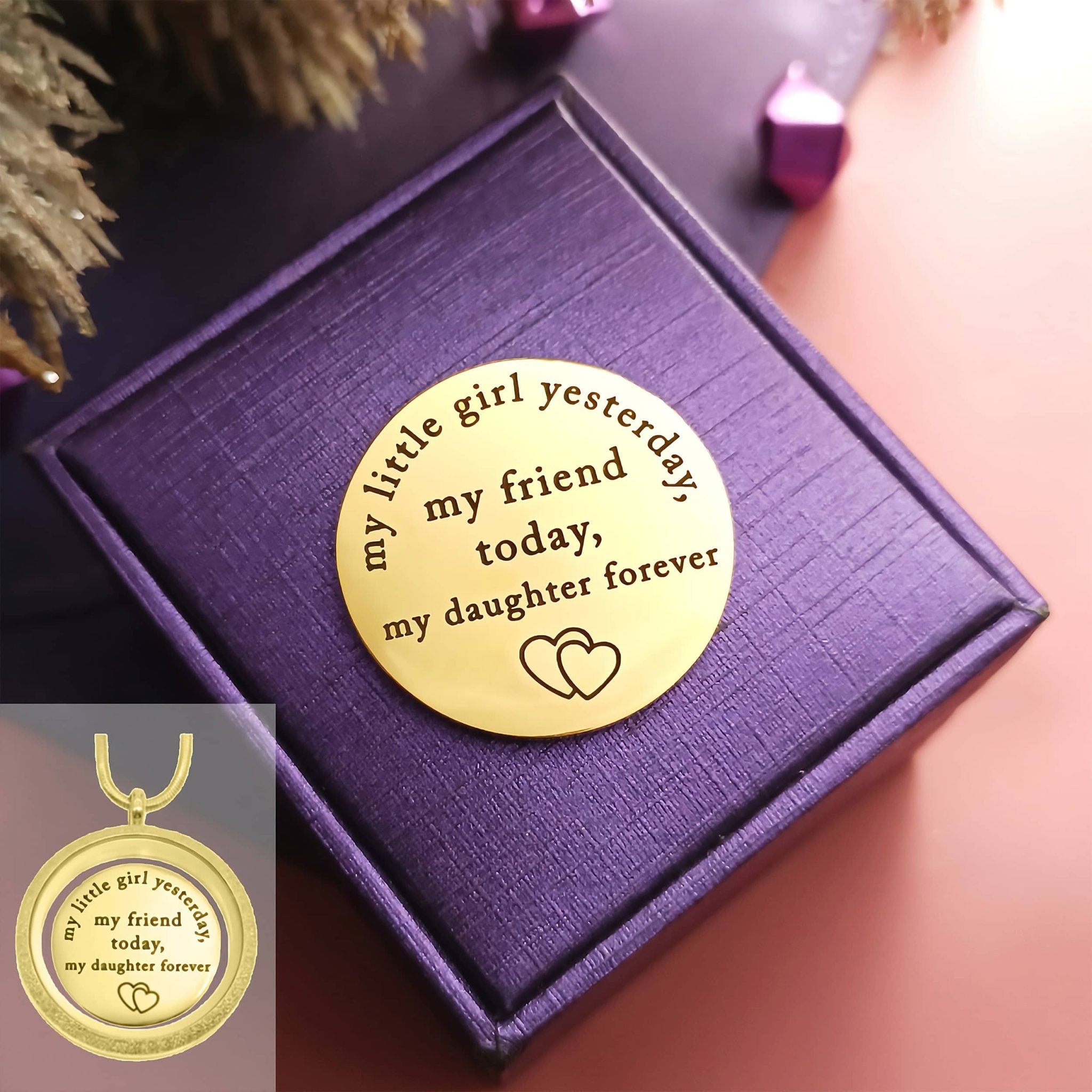 Yesterday Today Forever - Dream Locket Disc Charm - Floating Dream Lockets by Belle Fever